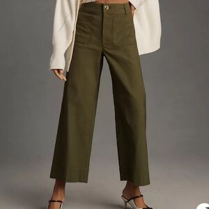 Maeve Colette cropped pants in Olive